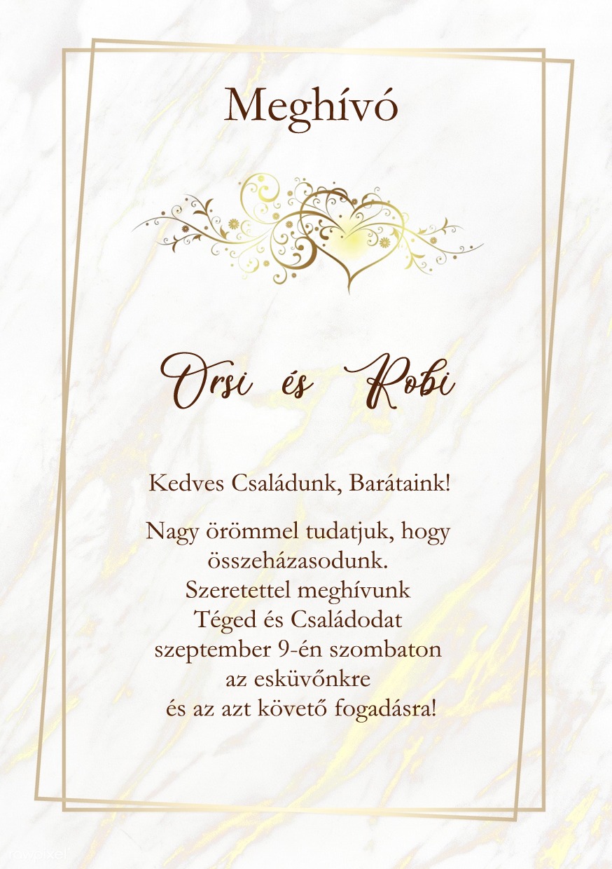 Orsi és Robi szertartás